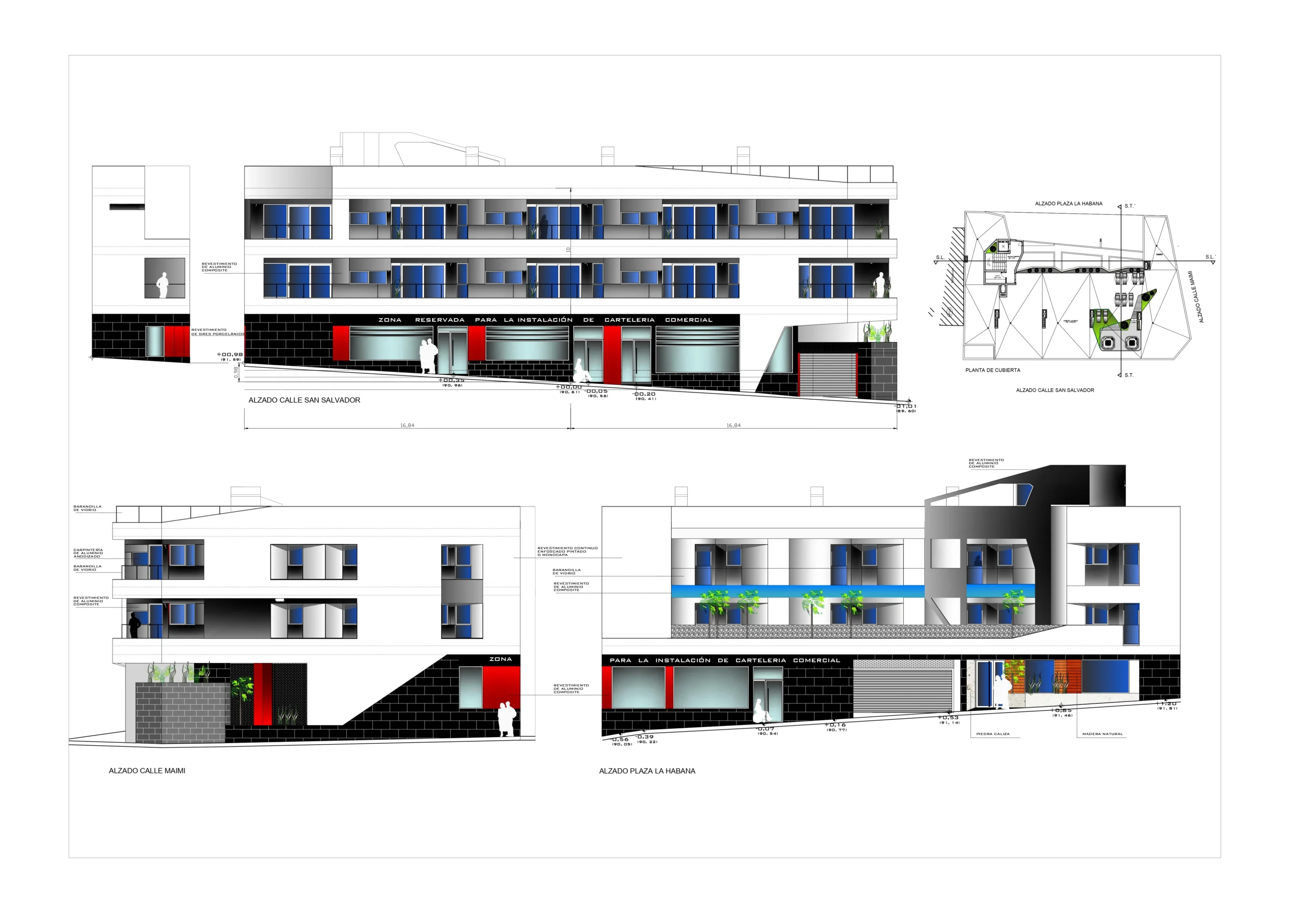 Proyecto y diseño de edificio moderno